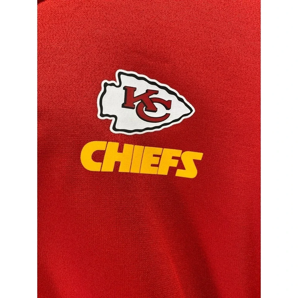 Nike Kansas City Chiefs Hoodie Mens XL Red Therma Fit Fleece Full Zip Sweatshirt